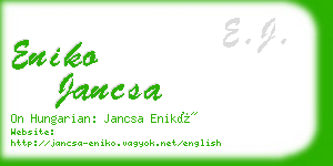 eniko jancsa business card